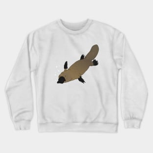 Platypus underwater Crewneck Sweatshirt